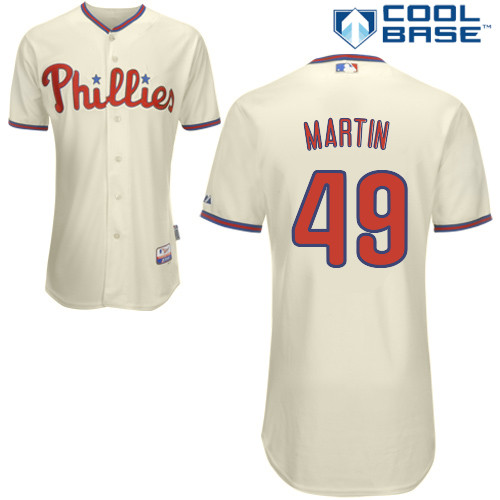 Ethan Martin #49 Youth Baseball Jersey-Philadelphia Phillies Authentic Alternate White Cool Base Home MLB Jersey